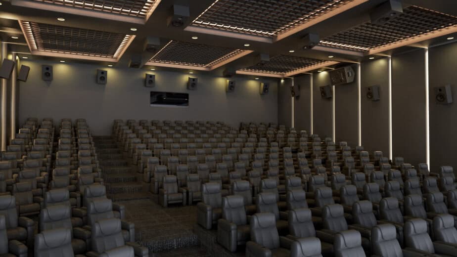 An Auditorium of DTS:X for IAB Immersive Audio DTSX for IAB cinema speaker layout
